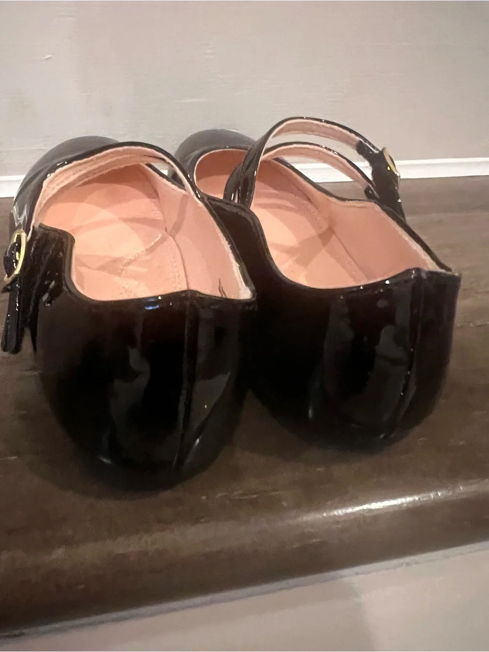 Amazon Girls Black Patent Double-Strap Mary Jane Shoes